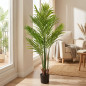 Künstliche Palme, 120 cm, mit Blumentopf | Kunststoffpflanze für die Gartendekoration im Innen- und Außenbereich
