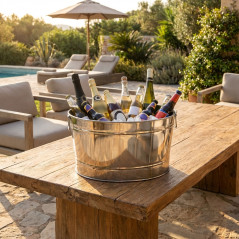 Stainless Steel Ice Bucket Bottle Cooler, 25 litres.