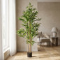 Plante de bambou artificielle de 180 cm avec pot de fleurs | Plantes en plastique pour la décoration intérieure et extérieure