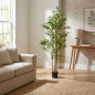 Plante de bambou artificielle de 180 cm avec pot de fleurs | Plantes en plastique pour la décoration intérieure et extérieure