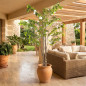 Planta Artificial Tronco Decorativo 230 cm con Macetero | Plantas Plastico para Decoracion de Jardin Interior y Exterior