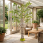 Planta artificial com tronco decorativo de 230 cm e vaso | Plantas de plástico para decoração de jardins internos e externos