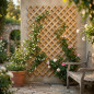 Panel de Celosia de Madera Sin Marco 100x200 cm | Cuadros 4,5 cm | Celosia Decorativa Jardin | Decoracion de Ambientes