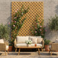 Wooden Trellis Panel Without Frame 100x200 cm | 4.5 cm Squares | Decorative Garden Trellis | Interior Decoration