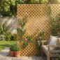 Panneau de treillis en bois sans cadre 100 x 200 cm | Carrés de 4,5 cm | Treillis décoratif pour jardin | Décoration intérieure Panneau de treillis en bois sans cadre 100 x 200 cm | Carrés de 4,5 cm | Treillis décoratif pour jardin | Décoration intérieure