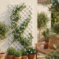 PVC-Gitterpaneel ohne Rahmen, 100 x 200 cm | 4,5 cm Maschenweite | Dekoratives weißes Gitter für Garten und Inneneinrichtung