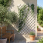 PVC-Gitterpaneel ohne Rahmen, 100 x 200 cm | 4,5 cm Maschenweite | Dekoratives weißes Gitter für Garten und Inneneinrichtung