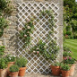 PVC-Gitterpaneel ohne Rahmen, 100 x 200 cm | 4,5 cm Maschenweite | Dekoratives weißes Gitter für Garten und Inneneinrichtung
