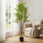 Planta Artificial Eucalipto 190 cm con Macetero | Plantas de Plastico para Decoracion de Jardin Interior y Exterior