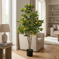 Planta artificial de limão de 150 cm com vaso | Plantas de plástico para decoração de jardins internos e externos