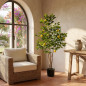Planta artificial de limão de 150 cm com vaso | Plantas de plástico para decoração de jardins internos e externos