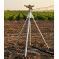 | Trípode acero riego 3/4" | Altura fija 70 cm | Soporte aspersores agrícolas | Rosca macho | Alta calidad resistente |