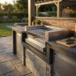 Kitaway Grillschublade und Module 83×63,5×30 cm | Edelstahlschublade für Außenküche und Einbaugrill