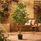 Oranger artificiel de 150 cm avec pot | Plantes en plastique pour la décoration intérieure et extérieure