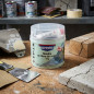 Massa de fibra de vidro bicomponente 250 g, repara superfícies de metal, madeira, concreto e plástico