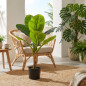 Pianta di banano artificiale da 150 cm con vaso | Piante in plastica per la decorazione di giardini interni ed esterni