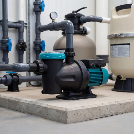 Pompe de piscine ESPA Silen I 0,33 CV | Pompe de filtration auto-amorçante pour piscines privées | Raccordement 50 mm