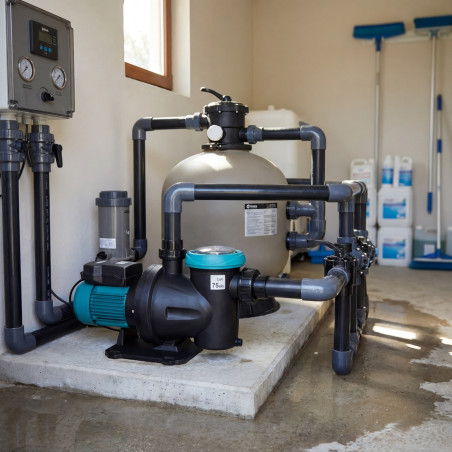 Pompa per piscina ESPA Silen I 1 HP | Pompa di filtrazione autoadescante per piscine domestiche | Attacco da 50 mm