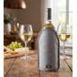 Capa térmica para garrafa de vinho cinza - tamanho universal com laterais elásticas