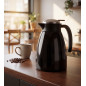 Termo Acero Inoxidable negra 1L Lacor | Botella de Agua Aislante | Se Mantiene Caliente o Frio 24 Horas | Botella Termica Agua