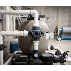 Cabeçote coletor de PVC com 12 braços, diâmetro de 63 a 75 mm | Conexão de 3/4" | Coletor para filtro de piscina e sistema de fi