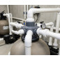 Tête de collecteur en PVC à 8 bras Ø 50-63 mm | Raccord 1" | Collecteur pour système de filtration de piscine