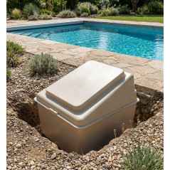Caseta piscina semienterrada 135 x 120 x 114, for filters Ø 400 and 600