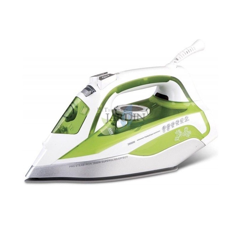 Professional 2200W steam iron, green ceramic coating, efficient and fast ironing