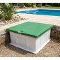 Caseta de Piscina Enterrada Fibra Vacia 88x66x76 | Compatible con Filtros Ø 350 | Resistente y Facil de Instalar