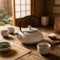 Lacor White Cast Iron Teapot | Keeps Heat Longer | 0.5 Liter Capacity | For Infusions or Tea