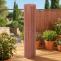 PVC HIDDEN DRAIN 1 x 3 m, brown teak DOUBLE FACE for gardens and terraces.
