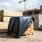Bâche de protection en polyéthylène noir 4 x 10 mètres | Résistante au soleil et à la pluie pour une utilisation extérieure | Pr