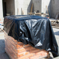 Toldo protector negro de Polietileno 2x10 metros