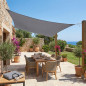5 x 5 m quadrato grigio tenda a vela in poliestere impermeabile 5 x 5 m, grigio 165 gr/m2 tenda da giardino UV 5 x 5 m quadrato grigio tenda a vela in poliestere impermeabile 5 x 5 m, grigio 165 gr/m2 tenda da giardino UV