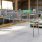Jaula Para Conejos 2 Departamentos | Suelo Metal | 200x62x99 Cm | Con Tolvas Y Bebederos | Ideal Cría Y Durabilidad
