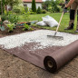 Rete geotessile marrone 1,6 x 10 m, 80 gr/m2 in polipropilene. Per combattere le erbacce e il sottobosco sulla superficie del te