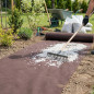 Brown geotextile mesh 1.6 x 10 m, 80 gr/m2 polypropylene. To combat weeds and weeds on the soil surface