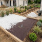 Rete geotessile marrone 1,6 x 10 m, 80 gr/m2 in polipropilene. Per combattere le erbacce e il sottobosco sulla superficie del te