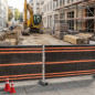 Maille de dissimulation de construction, 1,95 x 3,65 m, noir/orange 90 gr. Pour délimiter et restreindre les zones de travail