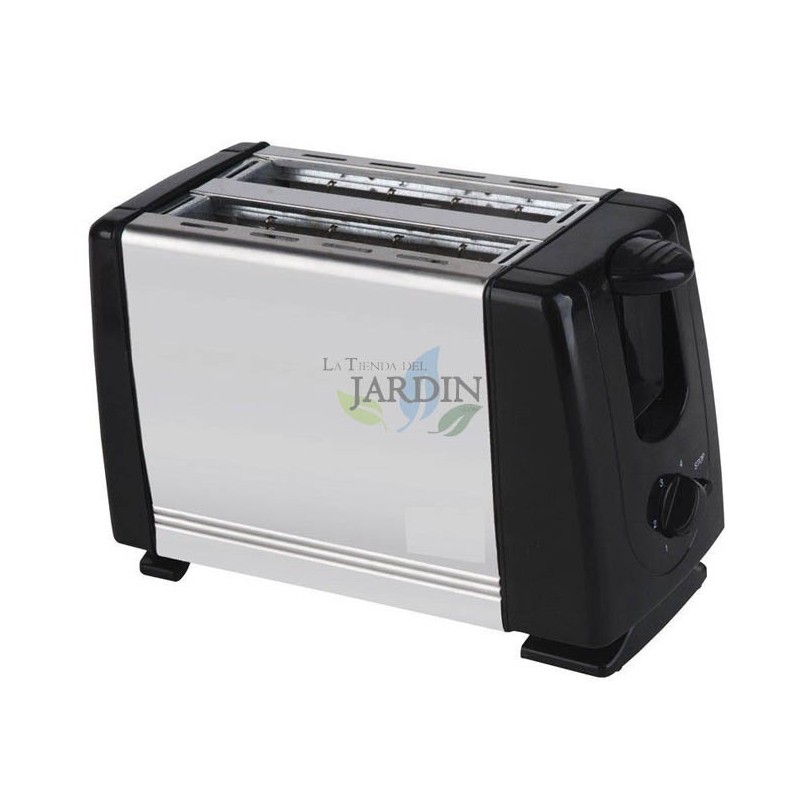 Tostador pan 700W inoxidable 2 rebanadas