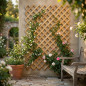 Panel de Celosia de Madera Sin Marco 100x200 cm | Cuadros 1,8 cm | Celosia Decorativa Jardin | Decoracion de Ambientes