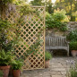 Panneau de treillis en bois sans cadre 100 x 200 cm | Carrés de 4,5 cm | Treillis décoratif pour jardin | Décoration intérieure