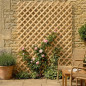 Wooden Trellis Panel Without Frame 100x200 cm | 4.5 cm Squares | Decorative Garden Trellis | Interior Decoration