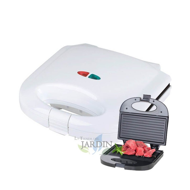 Piastra per Sandwich Rivestimento Antiaderente - 750 W per 2 Fette di Pane, 750 W, Bianco Piastra per Sandwich Rivestimento Antiaderente - 750 W per 2 Fette di Pane, 750 W, Bianco