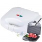 Sanduicheira com design compacto de 750W, ideal para sanduíches e lanches crocantes