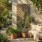 PVC Lattice Panel Without Frame 100x200cm | 1.8cm Squares | Decorative Brown Garden Lattice | Interior Decoration