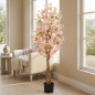 Artificial Cherry Blossom Plant 120cm with Pot | Plastic Plants for Indoor and Outdoor Garden Decoration