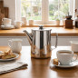 Cafetera Clasica Inoxidable Lacor | Cafetera 2 Litros | Permite preparar Te Café Leche Chocolate Leche Infusiones