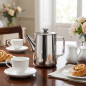 Cafetera Clasica Inoxidable Lacor | Cafetera 2 Litros | Permite preparar Te Café Leche Chocolate Leche Infusiones