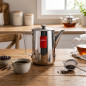 Classica caffettiera in acciaio inox. Lacor - Capacità 1,5 litri
